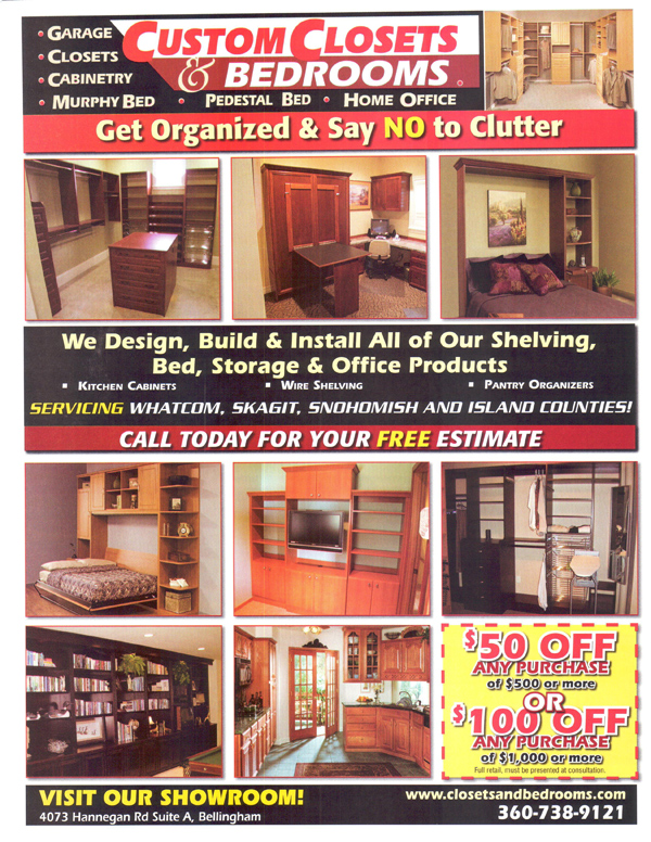 Coupon Flyer Custom Closets and Bedrooms Bellingham Custom